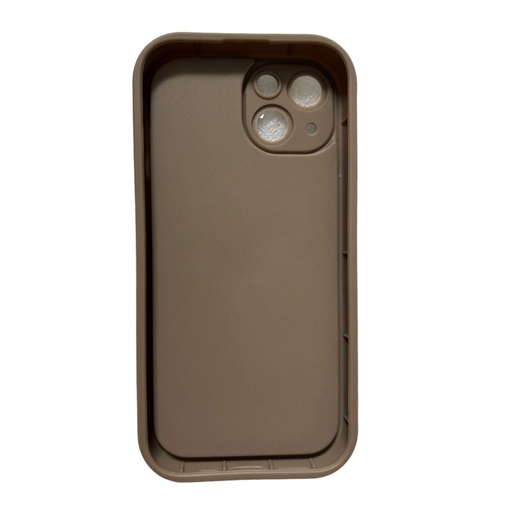 Iphone 15 Brown 3D Heart Silicone Phone Case - Picture 3 of 4